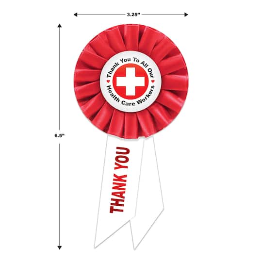 Beistle 6.5" Thank You To All Our Health Care Workers Rosettes, 2ct.
